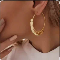گوشواره حلقه ای پولکی