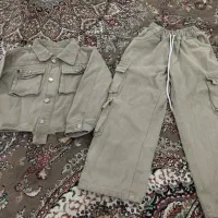 کت شلوار اسپرت دخترانه لی کتان