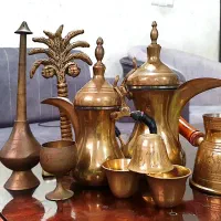 دله یا قهوه جوش و گلاب پاش مسی اصلی و عتیقه