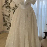 لباس عروس مدل فرشته کار دست مزون شبنم نظیف