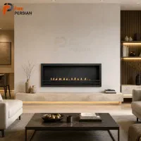 شومینه گازی ال سی دی فلت مدل نایس طراحی مدرن