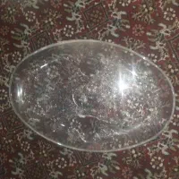 سینی بلوری طرح خوشگل ۴ عدد کاملا نوع و سالم