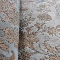 فرش لاکچری ۱۲۰۰ شانه نقره ای دودی(۹و۱۲)