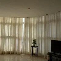 ۳۳ متر پرده حریر ساده با پشت پرده ای