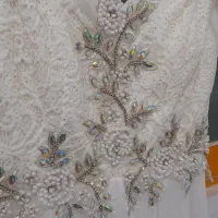 پیراهن مجلسی سفید نوی نو