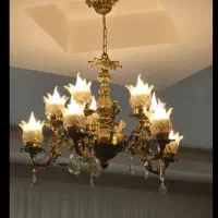 لوستر شاه عباسی ۱۰شعله با لامپ