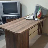 کتابخانه کمد دار و میز تحریر بزرگ MDF