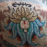 فرش دستبافت بیضی کرک ابریشم