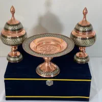 سرویس مسی خاتم کاری صنایع دستی کادویی و دکوری