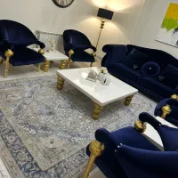 مبلمان کلاسیک و ناهارخوری ورق طلا