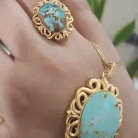 طلای خاص و شیک  پلاک زنجیر انگشتر