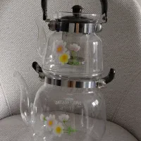 کتری و قوری شیشه ای