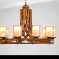 لوستر چوبی مدل رولت