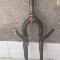 زین دوچرخه و۲ شاخ جلو ترمز جلو