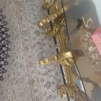 میز عسلی چوب راش و شیشه جنس خوب