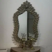 اینه و شمعدان طرح برنج جنس الیاژ