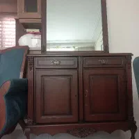آینه کنسول چوب