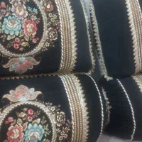 فروش ۶عدد بالش و۶ عددپشتی جنس خوب مخمل ترکمن