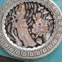 سینی مسی سیاه قلم لیلی مجنون