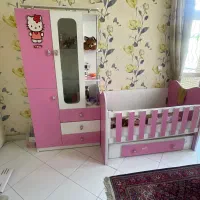تخت و کمد کودک دخترانه
