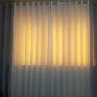 پرده حریر با آستر و پنل مخمل.مناسب پنجره ۳ متری