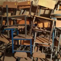 صندلی آموزشی چوبی دسته دار
