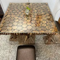 میز صندلی چوب درختی