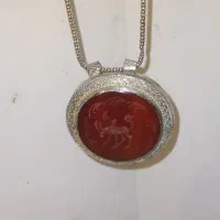 گردنبند عقیق و نقره
