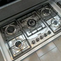 گاز ۵ شعله استیل ترموکوبل‌دار + ۲ سال