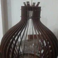 یک جفت لوستر چوبی بفروش میرسد