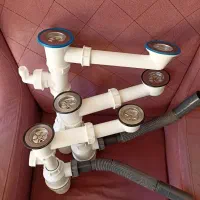 سیفون دوقلو صافی سینک دوقلو