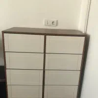 دراور 8کشو قهوه ای سفید