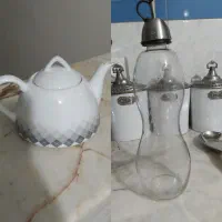 قوری بزرگ جنس خوب درحد نو با شیشه پیرکس