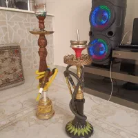 قلیون تنه برنجی و تنه چوبی