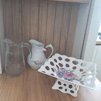 دو عدد پارچ و میوه خوری(جا میوه ای)