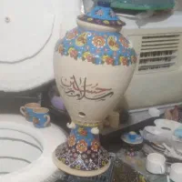 کلمن سفالی مینا کاری