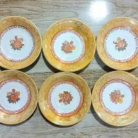 نعلبکی قدیمی ، گل سرخی  ، چین قدیم