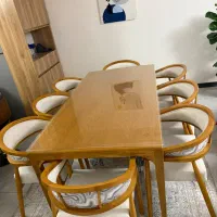 میز غذاخوری ۸ نفره از چوب راش