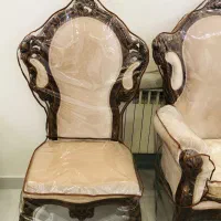 مبلمان استیل تمام چوب ۹ نفره
