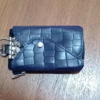 کیف پول آبی رنگ چرمی