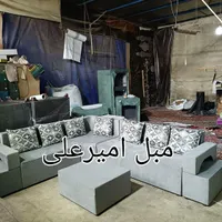 مبلمان مبل ال و راحتی طوسی مشکی|مبلمان خانگی و میز عسلی|تهران, شهرک شریفی|دیوار
