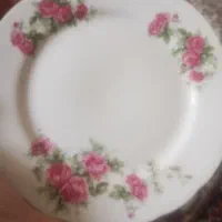 بشقاب گل قرمز قدیمی