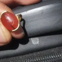 انگشتر عقیق خراسانی طلا زنونه