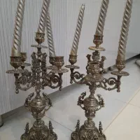 اینه وشمعدان برنزی