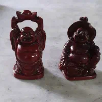 یک جفت مجستمه ی انتیک  بودای خارجی