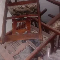 صندلی چوب و مخمل خارجی