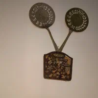 دو عدد کف گیر قدیمی وکلکسیونی با نقش خاص در عکس