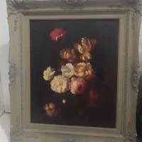تابلو گل رنگ روغنی