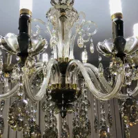 لوستر ۸ شاخه کریستال شامپاینی