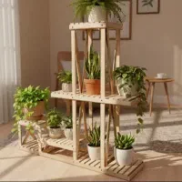 استند گل چوبی مدل ال
